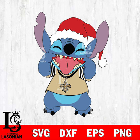 New Orleans Saints Christmas Stitch Disney Svg Eps Dxf Png File, Digital Download, Instant Download