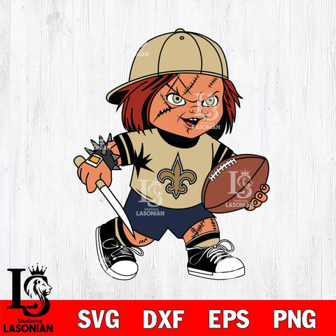 New Orleans Saints Chucky Horror 10 Svg Eps Dxf Png File, NFL svg, Digital Download, Instant Download