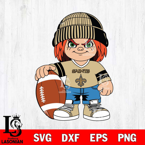 New Orleans Saints Chucky Horror 4 Svg Eps Dxf Png File, NFL svg, Digital Download, Instant Download