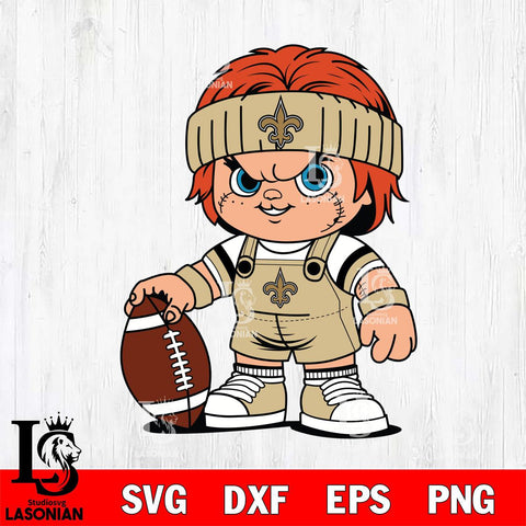 New Orleans Saints Chucky Horror 5 Svg Eps Dxf Png File, NFL svg, Digital Download, Instant Download