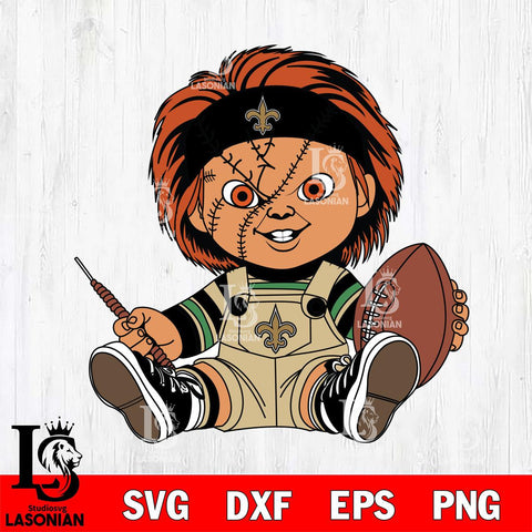 New Orleans Saints Chucky Horror 9 Svg Eps Dxf Png File, NFL svg, Digital Download, Instant Download