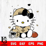 New Orleans Saints Cute Hello Kitty Football Svg Eps Dxf Png File, NFL svg, Digital Download, Instant Download