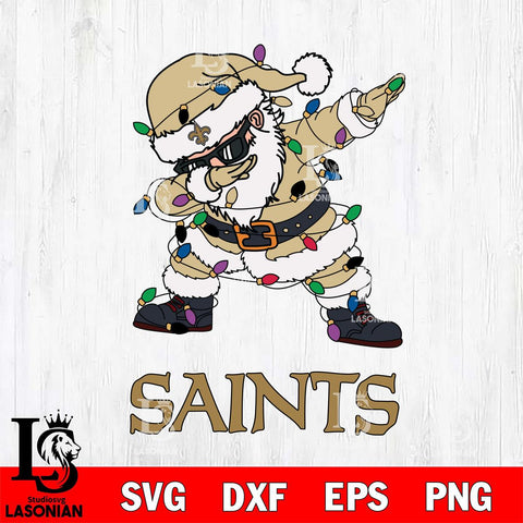 New Orleans Saints Dabbing Santa Claus Ugly Christmas Svg Eps Dxf Png File,NFL Svg Files,Digital Download,Sublimation,Instant Download