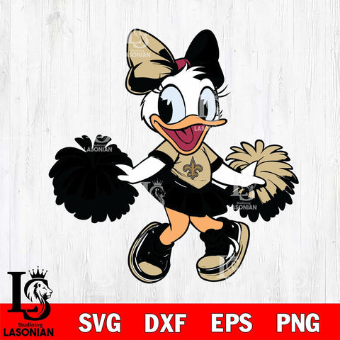 New Orleans Saints Daisy Duck Cheerleader Svg Eps Dxf Png File, Digital Download, Instant Download