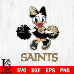 New Orleans Saints Daisy Duck Cheerleader Disney, Svg Eps Dxf Png File, Digital Download