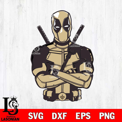 New Orleans Saints Deadpool Svg Eps Dxf Png File, Digital Download, Instant Download