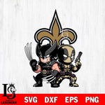 New Orleans Saints Deadpool And Wolverine Svg Eps Dxf Png File, Digital Download, Instant Download