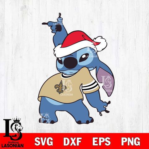 New Orleans Saints Disney Lilo & Stitch Christmas Svg Eps Dxf Png File, Digital Download, Instant Download