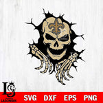 New Orleans Saints Ferocious Skull SVG