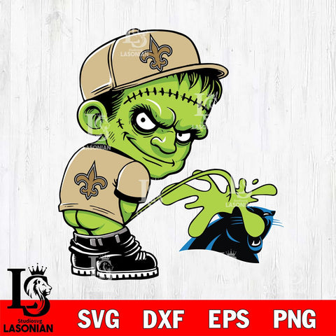 New Orleans Saints Frankenstein Piss On Carolina Panthers Svg Eps Dxf Png File, Digital Download, Instant Download