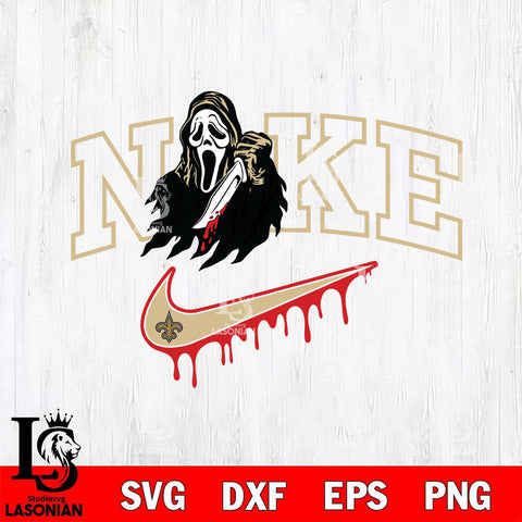 New Orleans Saints Ghostface Nike Svg Eps Dxf Png File, Digital Download, Instant Download