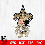 New Orleans Saints Glamorous Minnie Svg Eps Dxf Png File, Digital Download, Instant Download