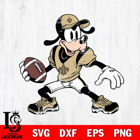 New Orleans Saints Goofy Svg Eps Dxf Png File, Digital Download, Instant Download