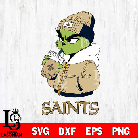 New Orleans Saints Grinch Bougie Christmas Svg Eps Dxf Png File,Cricut svg files, Digital Download, Instant Download