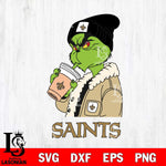 New Orleans Saints Grinch Bougie Football Svg Eps Dxf Png File, Digital Download, Instant Download