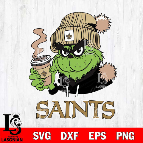 New Orleans Saints Grinch Cofffe Hoodie Svg Eps Dxf Png File,Cricut svg files, Digital Download, Instant Download