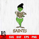 New Orleans Saints Grinch Leopard Coffee Svg Eps Dxf Png File, Digital Download, Instant Download