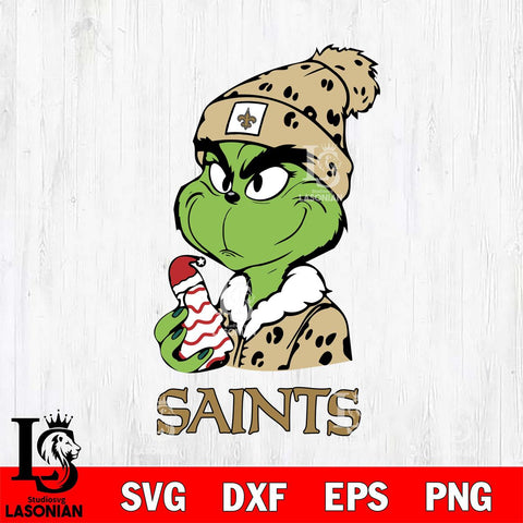 New Orleans Saints Grinch Tree Cake Svg Eps Dxf Png File, Digital Download, Instant Download