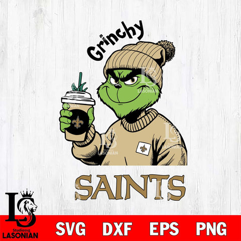 New Orleans Saints Grinchy Bougie Christmas Svg Eps Dxf Png File,Cricut svg files, Digital Download, Instant Download