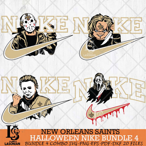 New Orleans Saints Halloween NFL Bundle 4 Svg Eps Dxf Png File, Digital Download, Instant Download