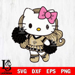 New Orleans Saints Hello Kitty Cheerleader 7 Svg Eps Dxf Png File, Digital Download, Instant Download