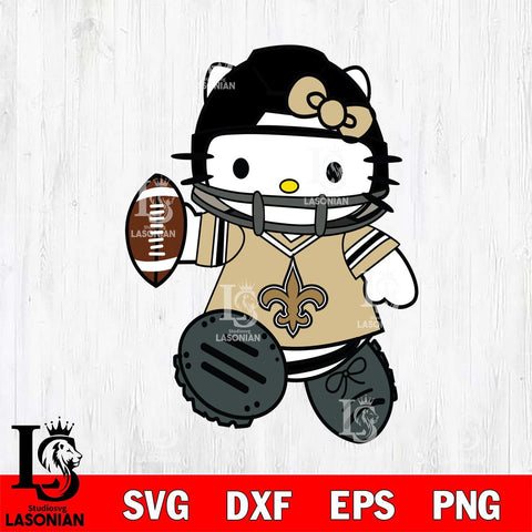 New Orleans Saints Hello Kitty sport Svg Eps Dxf Png File, Digital Download, Instant Download