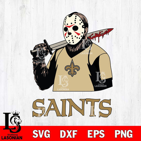 New Orleans Saints Jason Voorhees 11 Svg Eps Dxf Png File, Digital Download