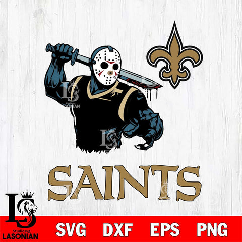 New Orleans Saints Jason Voorhees 5 Svg Eps Dxf Png File, Digital Download