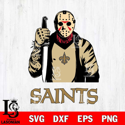 New Orleans Saints Jason Voorhees 6 Svg Eps Dxf Png File, Digital Download