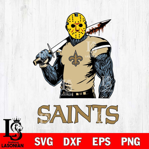 New Orleans Saints Jason Voorhees 7 Svg Eps Dxf Png File, Digital Download