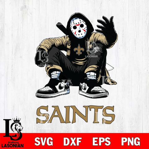 New Orleans Saints Jason Voorhees Halloween SVG Svg Eps Dxf Png File, Digital Download, Instant Download