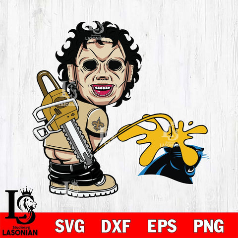 New Orleans Saints Leatherface Piss On Carolina Panthers Svg Eps Dxf Png File, Digital Download, Instant Download