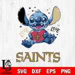 New Orleans Saints Love Stitch, Svg Eps Dxf Png File, Digital Download