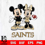 New Orleans Saints Mickey Minnie Football Svg Eps Dxf Png File, NFL svg , Digital Download , Instant Download, Cricut File