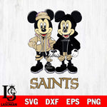 New Orleans Saints Mickey Minnie Mouse Football Svg Eps Dxf Png File, Bundle NFl svg , File Cut , Digital Download , Instant Download, Laser Cut Svg Files