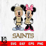 New Orleans Saints Mickey Minnie Mouse Pink Svg Eps Dxf Png File, Bundle NFl svg , File Cut , Digital Download , Instant Download, Laser Cut Svg Files