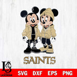 New Orleans Saints Mickey Minnie Mouse Rugby Svg Eps Dxf Png File, Bundle NFl svg , File Cut , Digital Download , Instant Download, Laser Cut Svg Files