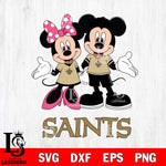 New Orleans Saints Mickey Minnie Mouse Sport Svg Eps Dxf Png File, Bundle NFl svg , File Cut , Digital Download , Instant Download, Laser Cut Svg Files