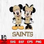 New Orleans Saints Mickey Minnie Rugby Svg Eps Dxf Png File, Bundle NFl svg , File Cut , Digital Download , Instant Download, Laser Cut Svg Files