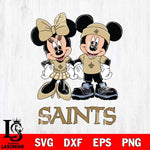 New Orleans Saints Mickey Minnie Rugby ball Svg Eps Dxf Png File, Bundle NFl svg , File Cut , Digital Download , Instant Download, Laser Cut Svg Files