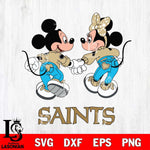 New Orleans Saints Mickey Minnie Valentine Rugby Svg Eps Dxf Png File, Digital Download ,Instant Download, Cricut File