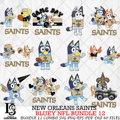 New Orleans Saints NFL Bundle 12 Svg Eps Dxf Png File, Digital Download, Instant Download