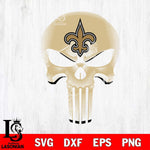 New Orleans Saints Punisher Skull SVG