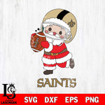 New Orleans Saints Santa Claus Cute Svg Eps Dxf Png File,NFL Svg Files,Digital Download,Sublimation,Instant Download