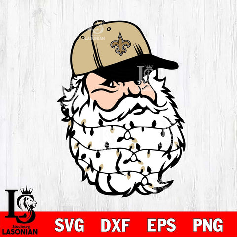 New Orleans Saints Santa Claus Face Svg Eps Dxf Png File,NFL Svg Files,Digital Download,Sublimation,Instant Download