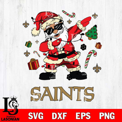 New Orleans Saints Santa Claus Football Svg Eps Dxf Png File,NFL Svg Files,Digital Download,Sublimation,Instant Download