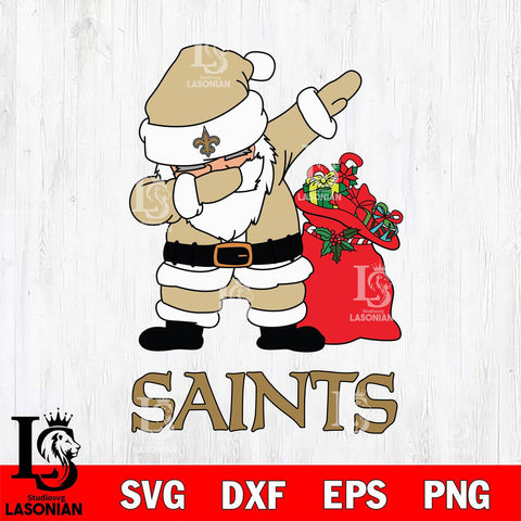 New Orleans Saints Santa Dabbing Christmas Svg Eps Dxf Png File,NFL Svg Files,Digital Download,Sublimation,Instant Download