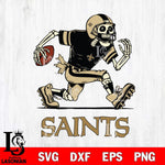 New Orleans Saints Skeleton Football Svg Eps Dxf Png File, Digital Download