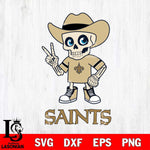 New Orleans Saints Skeleton Football 2 Svg Eps Dxf Png File, Digital Download