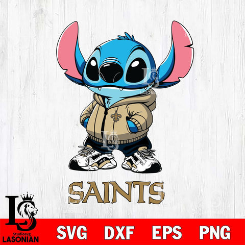 New Orleans Saints Stitch Disney NFL Svg Eps Dxf Png File, Digital Download, Instant Download